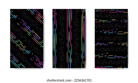 Resumen de un patrón incoloro y transparente con marcas de pintura, trazas, manchas, garabatos sobre fondo negro