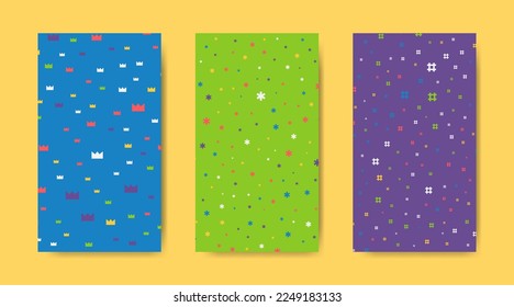 Resumen de un patrón transparente y colorido con marcas de pintura, trazas, manchas, colección de fondo de garrapatas