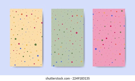 Abstract colorful seamless pattern with paint marks, traces, smudges, scribble background collection
