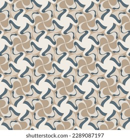 Abstract colorful seamless pattern in pastel colors. Overlapping art forms, stripes, polygons, segments are grouped and arranged in a certain order. Vector. 
