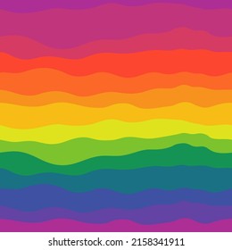 Abstract colorful seamless pattern with rainbow colors, vibrant background, great for textiles, wrapping, banners, wallpapers - vector design