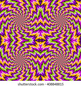 Abstract colorful seamless pattern (spin illusion)