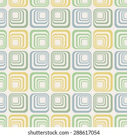 Abstract colorful seamless pattern from squares with pastel colors. Vector illustration