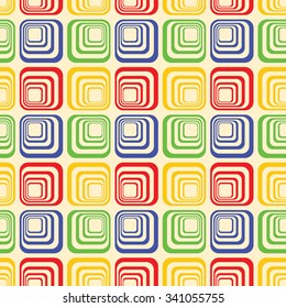 Abstract colorful seamless pattern from squares . Vector illustration