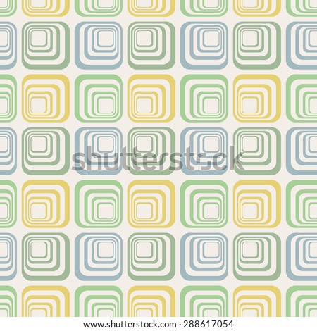 Abstract colorful seamless pattern from squares with pastel colors. Vector illustration