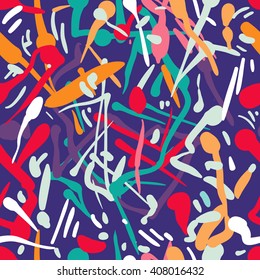 Abstract colorful seamless pattern. Trendy background.
