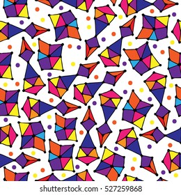 Abstract colorful seamless pattern. Vector pattern for banner, card, invitation, textile, fabric, wrapping paper.