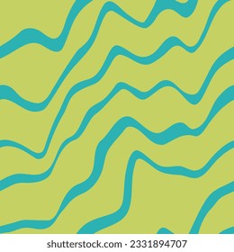 Abstract colorful seamless pattern with wavy diagonal lines