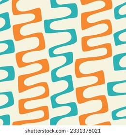 Abstract colorful seamless pattern wih wavy lines