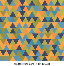 Abstract Colorful Seamless Regular Triangle Bricks Pattern Background