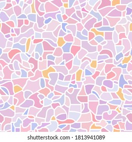 Abstract colorful seamless vector pattern. Mosaic structure background.