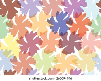 abstract colorful seamless vector pattern eps10, shape of flowers