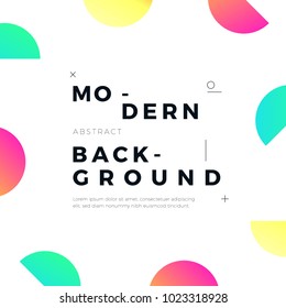 Abstract Colorful Semicircle Type Background