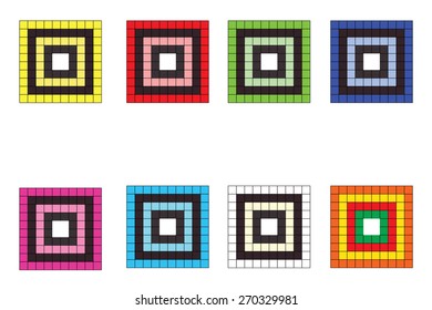 Abstract colorful series of squares , Vector background. Pattern design , EPS 10