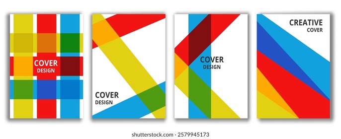 Abstract. Colorful set of background. Modern design cover templates, posters, ad banners, brochures, flyers, covers. Vector.