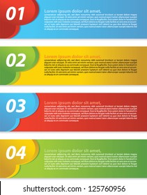Abstract colorful set of banner vector.EPS 10
