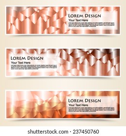 abstract colorful set of shiny polygonal banners. Vector, EPS 10