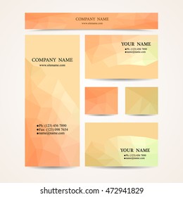 abstract colorful set of shiny polygonal banner and header templates. Vector illustration
