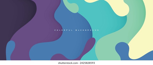 Vector de concepto dinámico de fondo de forma colorida abstracta