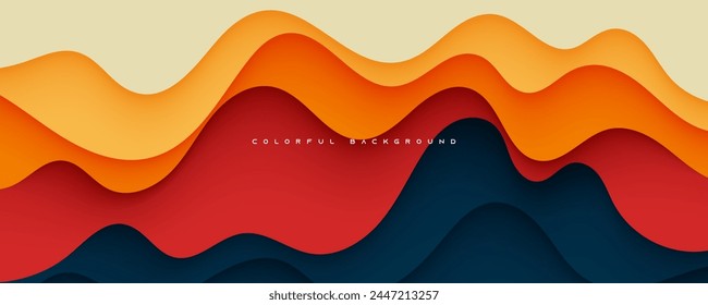Abstract colorful shape background dynamic concept design vector