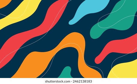 Abstract colorful shape background dynamic concept design vector
