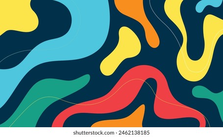 Abstract colorful shape background dynamic concept design vector