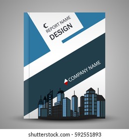Abstract colorful shape cover template design
