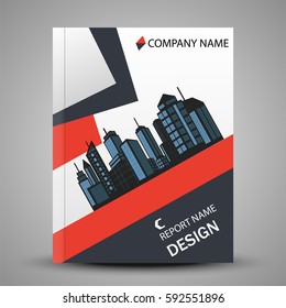 Abstract colorful shape cover template design