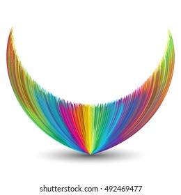 Abstract colorful shape, design element. Vector illustration.