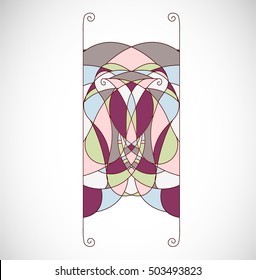 Abstract colorful shape, element for ornament. Illustration 10 version