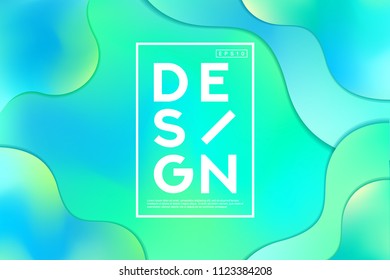 Abstract Colorful Shape and Fluid Colors Background For Poster Design. Wide Geometric Background. Simple Shapes. Eps 10 Vector.
