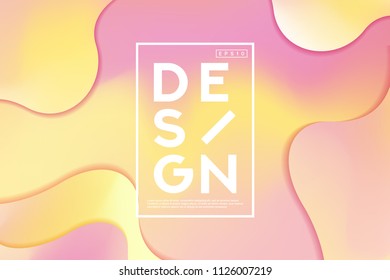 Abstract Colorful Shape and Fluid Colors Background For Poster Design. Wide Geometric Background. Simple Shapes. Eps 10 Vector.