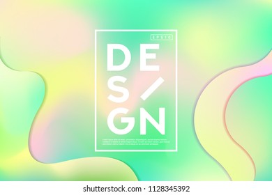 Abstract Colorful Shape and Fluid Colors Background For Poster Design. Wide Geometric Background. Simple Shapes. Eps 10 Vector.