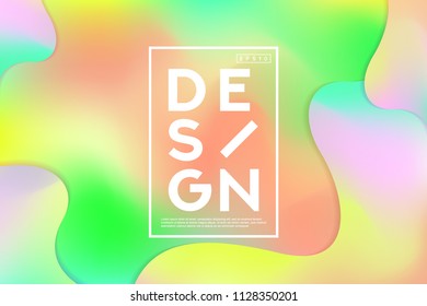 Abstract Colorful Shape and Fluid Colors Background For Poster Design. Wide Geometric Background. Simple Shapes. Eps 10 Vector.