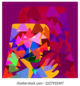 Abstract colorful shape and geometric background vector illustration.