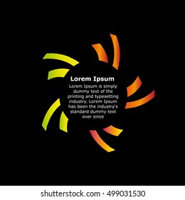 abstract colorful shape infographic