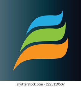 Abstract colorful shape logo design and symbol art