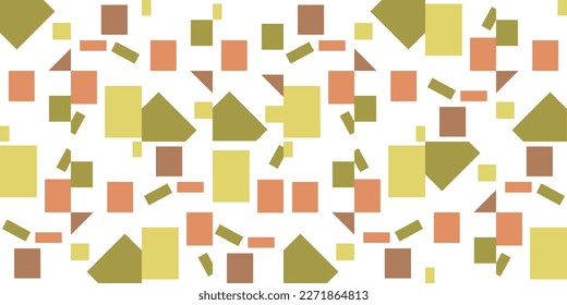 Abstract colorful shape pattern, shapes background, editable pattern