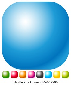 Abstract colorful shape set. 9 colors included.