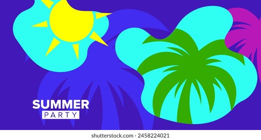 abstract colorful shape summer party background