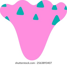 Abstract colorful shape with textured patterns. Vector Illustration.