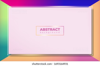 abstract colorful shapes background with frame