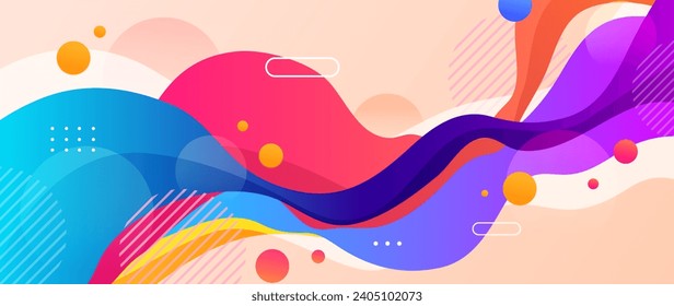 Abstract colorful shapes background vector design in eps 10