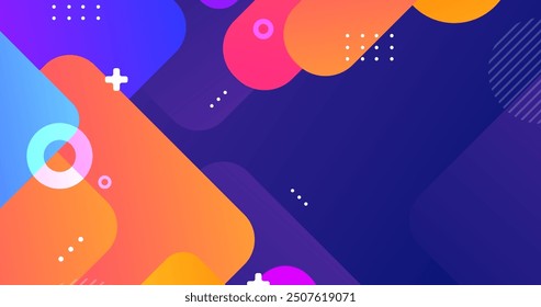 Abstract colorful shapes background vector design in eps 10