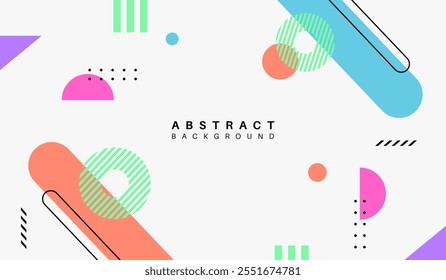 Abstract colorful shapes background vector design