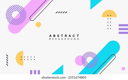 Abstract colorful shapes background vector design