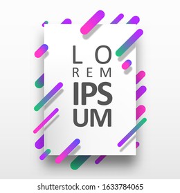 Abstract colorful shapes with brochure or notebook template. Graphic concept for your design