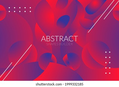 Abstract colorful shapes builder background suitable for id card cover, megazine cover, etc
