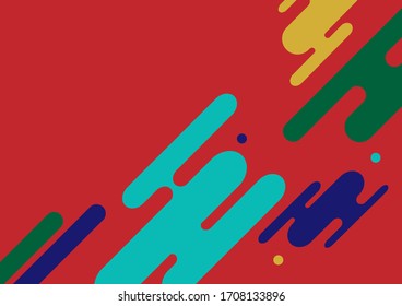 Abstract colorful shapes composition or dynamic geometric elements pattern design background. Neon lines and circles wallpaper in a colorful tone.