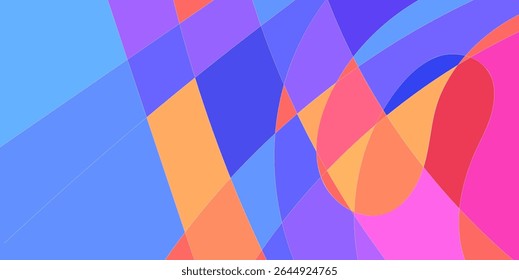 Abstract Colorful Shapes Design Background